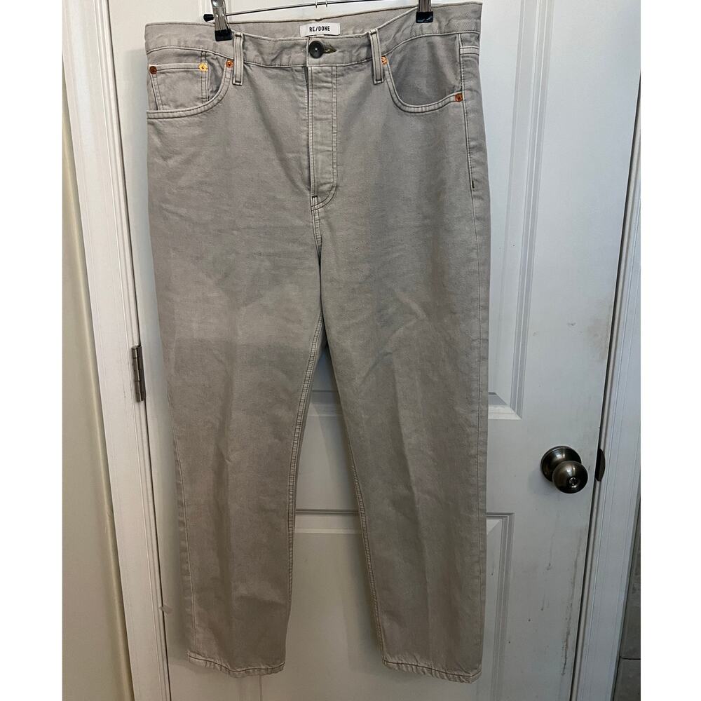 RE/DONE 70s Stove Pipe high-rise slim-cut jeans 31 Greyish retro effortless chic